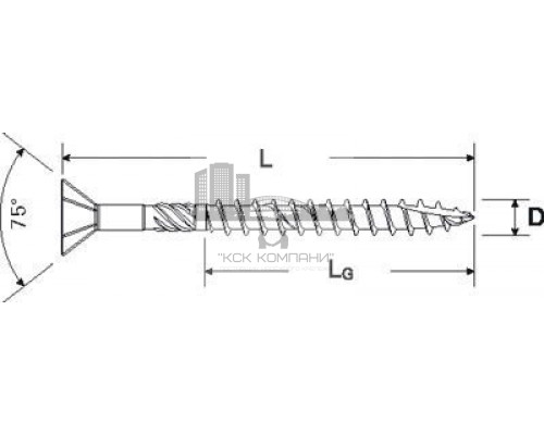 Саморез потайной по дереву fischer FPF-ST A4P неполная резьба шлиц TX, 4.5x70 мм
